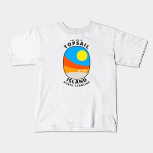 Topsail Island, NC Summertime Vacationing Abstract Sunrise Kids T-Shirt